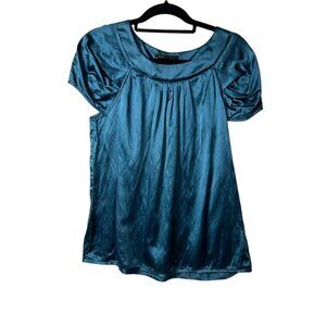 BCBGMaxazria‎ silk blue top women’s size small